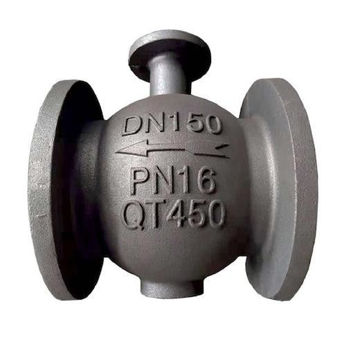 Duktile Ventilkörper-Komponenten des Eisenguss-QT450 des Sandgusses für Rohrfittings